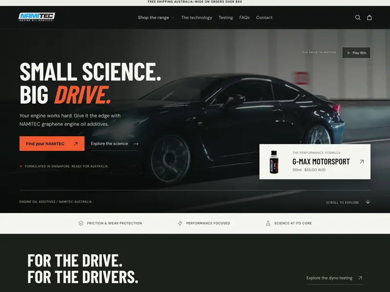 NAMITEC website home page